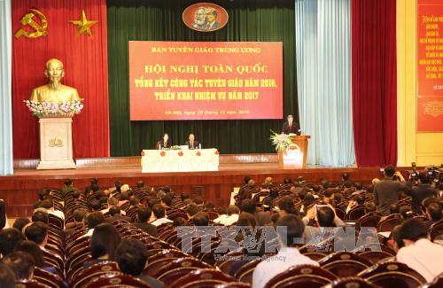 Hội nghị toàn quốc triển khai nhiệm vụ công tác tuyên giáo năm 2017 ảnh 1
